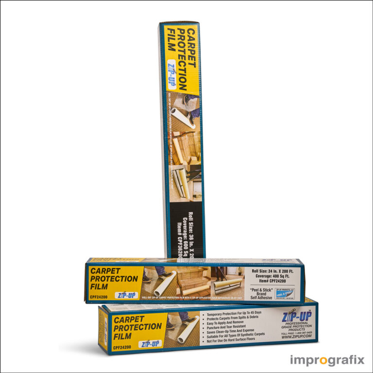 Zip-Up Carpet Protection Film Boxes Multi