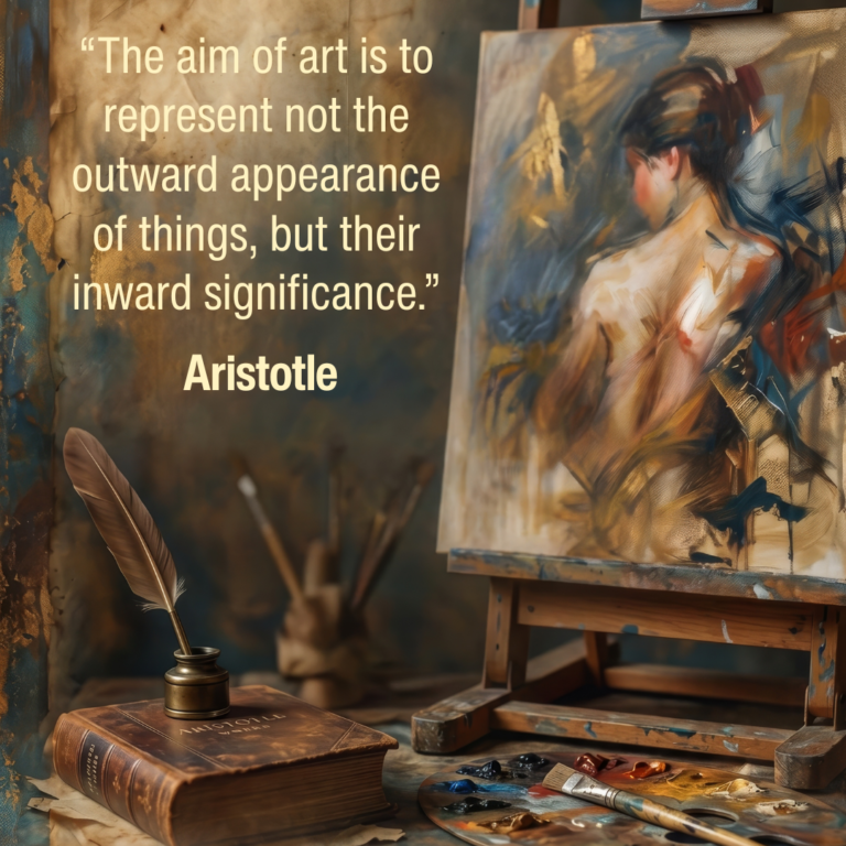 โThe aim of art is to represent not the outward appearance of things, but their inward significance.โ Aristotle