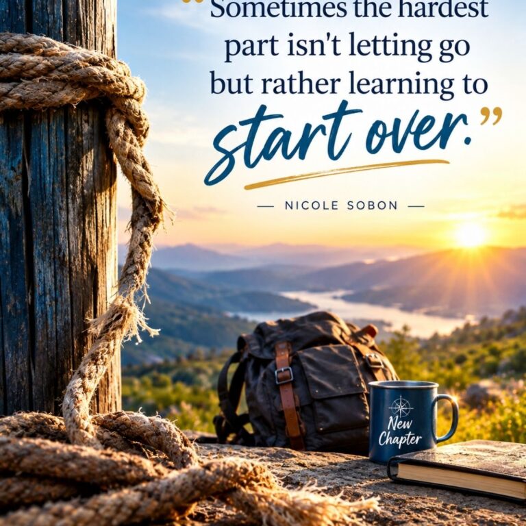 โSometimes the hardest part isn’t letting go but rather learning to start over.” – Nicole Sobon