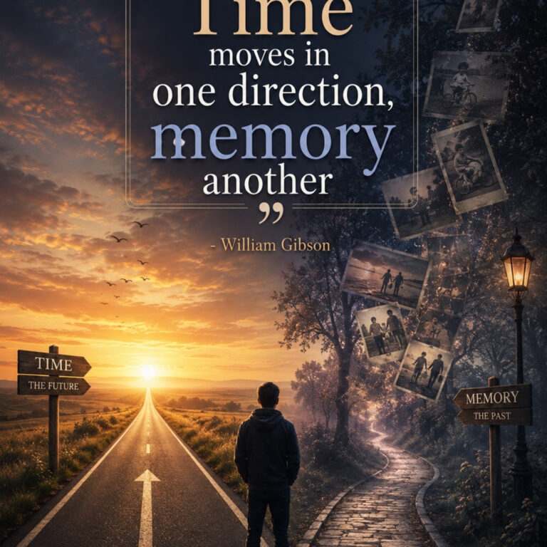 “Time moves in one direction, memory another” – William Gibson
